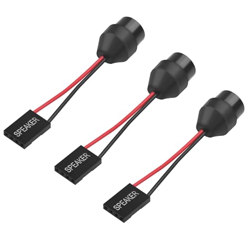 ELFJMZP Płyta główna do komputera stacjonarnego z głośnikiem wewnętrznym, do systemu BIOS Post Self-Test, alarm 2-pinowy, mini plug Speaker z kablem 6,5 cm (Injection-Molded Design) (3 sztuki)