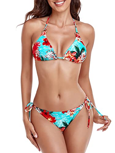 Women's Strappy Bikini Top | Adjustable Criss-Cross Back | Removable Padding & No Underwire