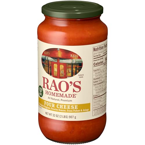 Image of Rao's Homemade Four Cheese Sauce Made with Italian Tomatoes, 32 oz (Pack of 2)