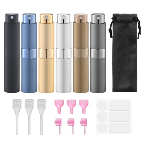 Lulupack Refillable Travel Perfume Spray (6-Pack 8ml)