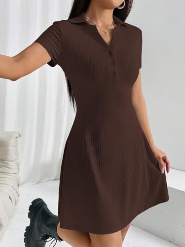 Image of TOPLOT Women's Western Dresses | Knee Length Dress | Stylish Design Fit | One Piece Bodycone | Trendy Look Styling | Easy Movement | Perfect for Casual, Outings (5237)