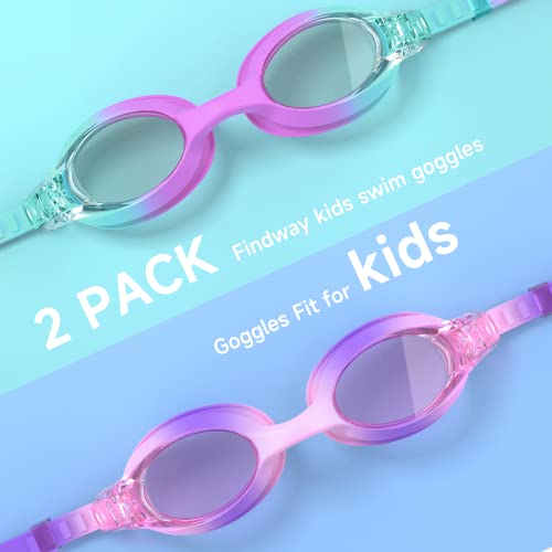 Findway Kids Swimming Goggles,Girls Boys Children Swim Goggles - Image 2