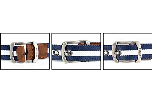 Flygo Men's Juniors Casual Braided Canvas Woven Fabric Belt4