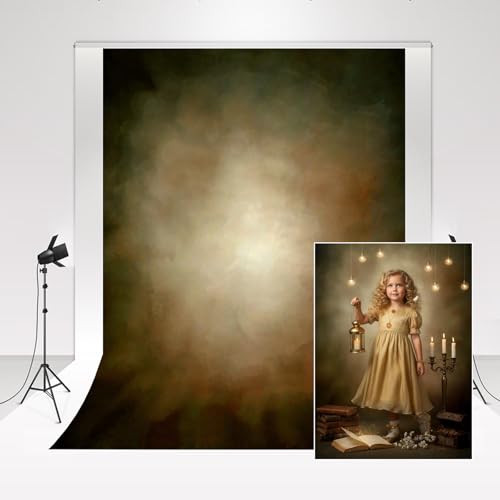 Fond photo marron rétro Kate 2x3m en toile texturée de qualité supérieure