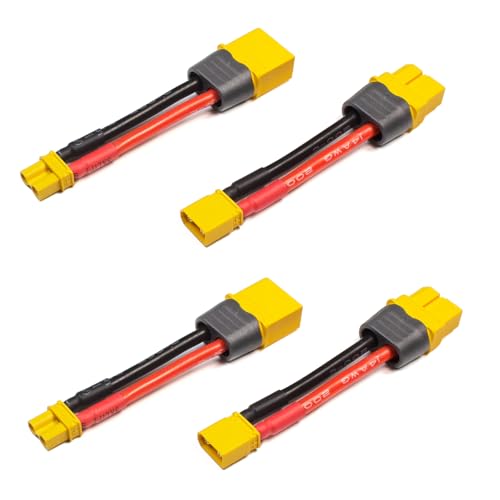 Adaptador MEIVIFPV XT30 a XT60 con cable 14AWG 5cm 4 piezas miniatura 2