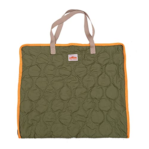 萩原 ブランケットにもなる2wayトートバック グリーン 約60×70cm(バッグとして使用した場合) 「two sides」 洗える アウトドア キャンプ