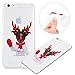 Produktbild Surakey kompatibel mit iPhone 6 Hülle iPhone 6S Hülle Transparent Silikon Handyhülle Schutzhülle Christmas Weihnachten Hirsch Muster Handyhülle iPhone 6/6S Silikon Hülle Tasche Case Etui,#2