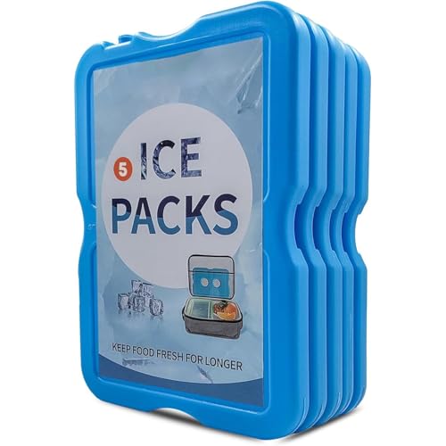 Roe Tenpo Home Freezer Blocks Ice Packs for Lunch Bags & Coolers - Slim Reusable & BPA-Free Freezer Packs | Long-Lasting Quick Freeze | Perfect for Picnic Camping Beach & Outdoor Sports