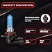 OBNDVU Fit for 2016-2019 Chevy Cruze (projector-type headlamps) Halogen Headlight Bulbs, 9012 High Low Beam,100W,300% Brighter,IP68, plug and play,5000K White Light,2 Pack