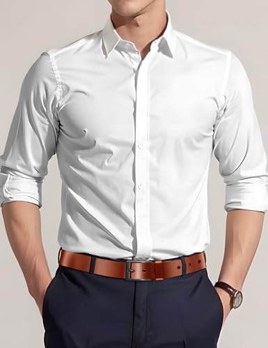 Image of Mens Dress Belt,Genuine Casual Leather Belts for Men 1.5 inch Width