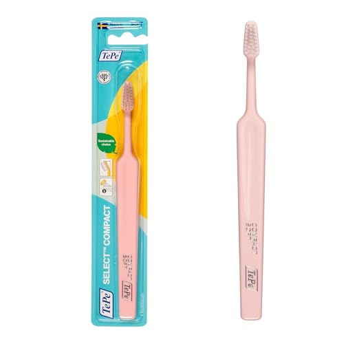 TePe Select - Cepillo de dientes compacto, suave, 1 unidad, cepillo de dientes de cerdas suaves con limpieza eficiente y suave, cabeza pequeña (Paquete de 6)