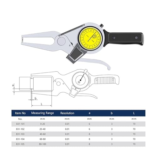 Calibrador tipo pointer 60-80 mm miniatura 2