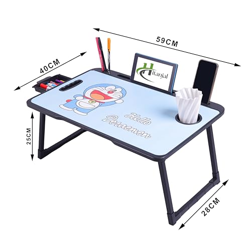 Image of Hitanjal Study Table Bed Table Premium Laptop Table /Foldable and Portable Wooden /Writing Desk for Office /Home /School (B Dore)