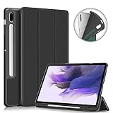 VOVIPO Coque Samsung Galaxy Tab S8 Ultra 14,6 Pouces - Housse Intelligente Ultra Mince et Légère pour Samsung Galaxy Tab S8 Ultra 14,6 Pouces 2022-Black