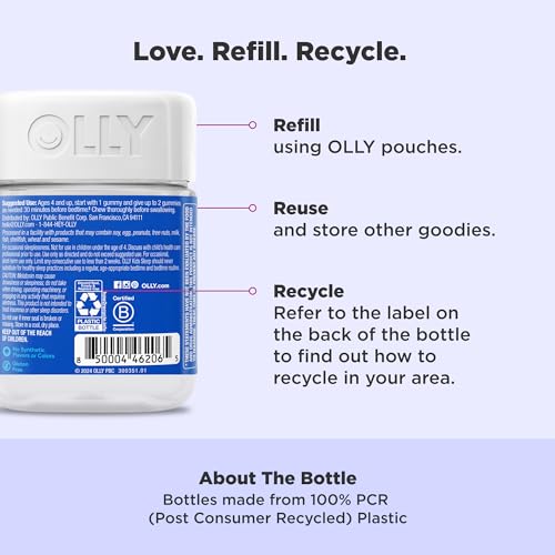 image for OLLY Kids Sleep Gummies, 0.5mg Melatonin, L Theanine, Chamomile, and L