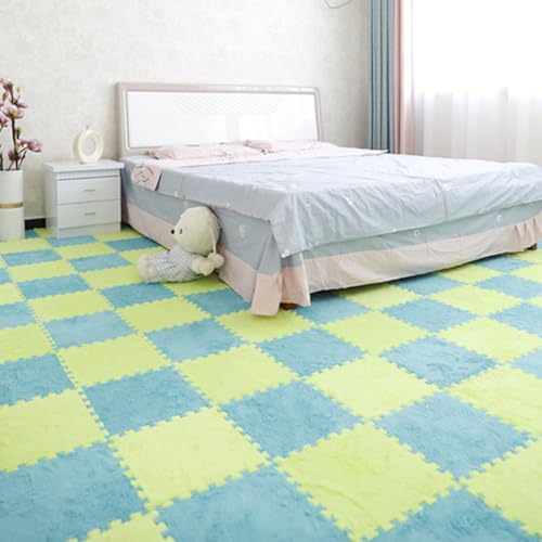 起毛ジョイントマット 柔らかい ジョイントマット 洗える タイルカーペット 保温防寒 防音 抗菌防臭 防ダニ 滑り止め 設置簡単 自由に組み合わせ 厚手 フロアマット もこもこ 赤ちゃん ベビー 子供部屋 床暖房 ラグ カーペット