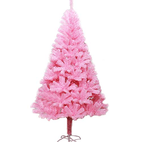 rosafarbener Weihnachtsbaum, Kahler Baum, Material PVC, künstliche, aufklappbare kiefern mit metallständer, unbeleuchtet, geeignet für den innen- und außenbereich, 2,1 m, neu