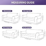 Joccun Stretch Couch Cover Slipcovers, 1-Piece Sofa Covers for 3 Cushion Couch Spandex Jacquard Washable Furniture Protector Cover for Living Room,Kids,Pets(Sofa,Gold) - Image 2