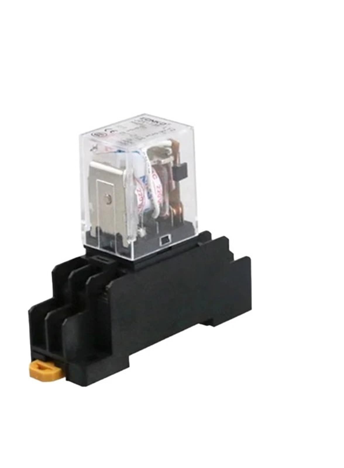 Relé de potencia de bobina HH62P de 5 piezas LY2NJ DPDT, relé miniatura de 8 pines con base de zócalo, CC 12 V, CC 24 V, CA 110 V, CA 220 V, 10 A, serie JQX-13F(DC (5Pcs),24V With Base)