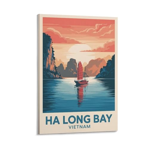 Impression Ha Long Bay Vietnam au fini de peinture panoramique