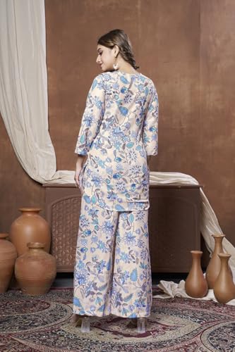 Image of Leriya Fashion Co-ord Set for Women Stylish Rayon | Kurta Sets for Woman | Kurtis | Short Kurti for Women | Dress For Woman | 3 /4 Sleeve Printed Ethnic Co Ord Set