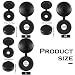 Hotop 100 Pieces Hinged Screw Cover Caps Plastic Shutter Fold Screw Snap Covers Washer Flip Tops(Medium,Black)