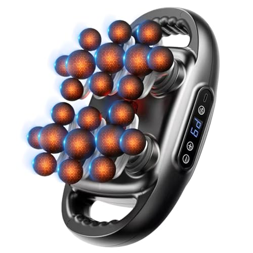 Guiwuiyu 22 Heads Massage Gun, Muscle Massage Gun Deep Tissue, Muscle Pain Relief, with 9 Modes & 9 Adjustable Speeds, Neck Massager for Leg Neck Back Shoulder, Whole Body - Back Massager, Gray