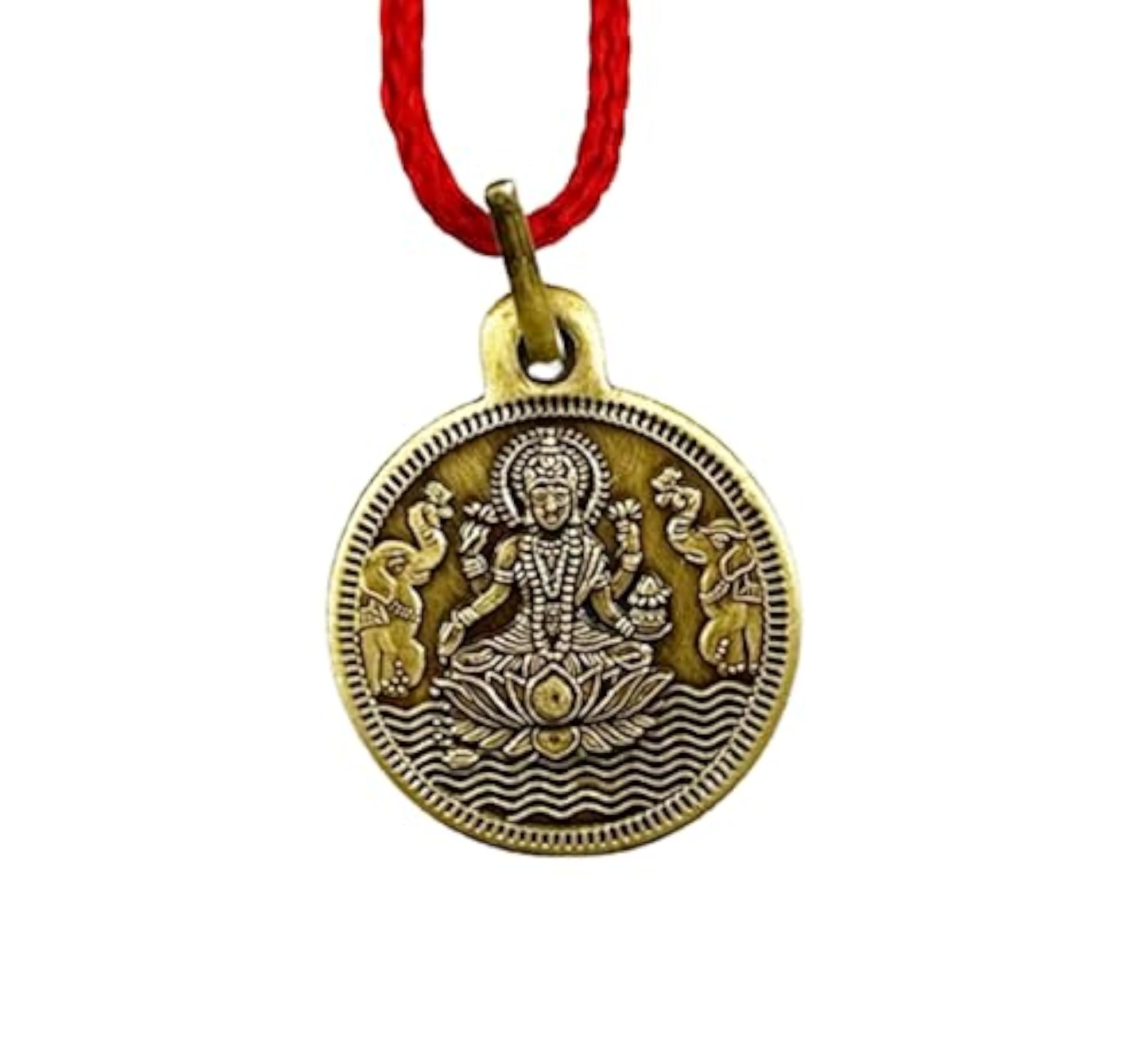 Brass Shri Yantra Pendant in Oxidized Finish