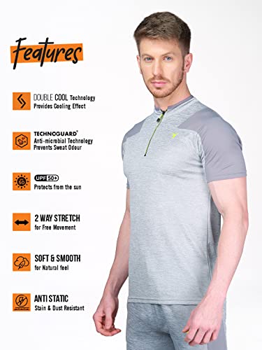 Image of TECHNOSPORT Men's Slim Fit Active T-Shirt - (MTP512 P) Pack of 1