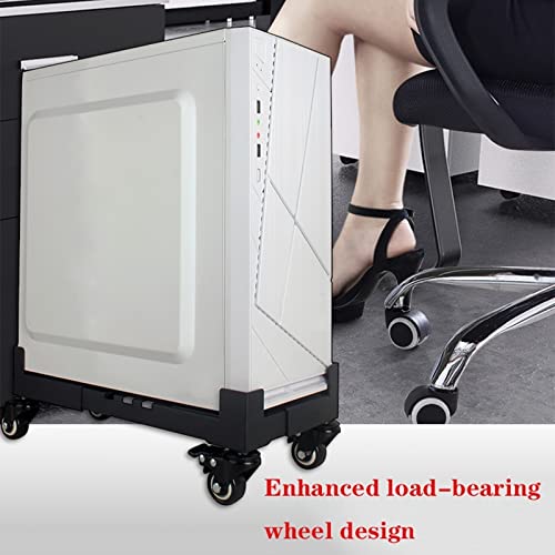 Soporte de host por computadora con ruedas y base estable para torre de PC tamaño M 6
