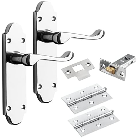 IRONZONE Victorian Shaped Lever Door Handle Set Cover