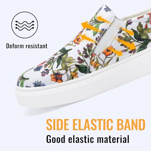 Image of Jeossy Women's Slip On Shoes Casual Fashion Sneakers 8010 Arch Support Loafers for Women with Zipper