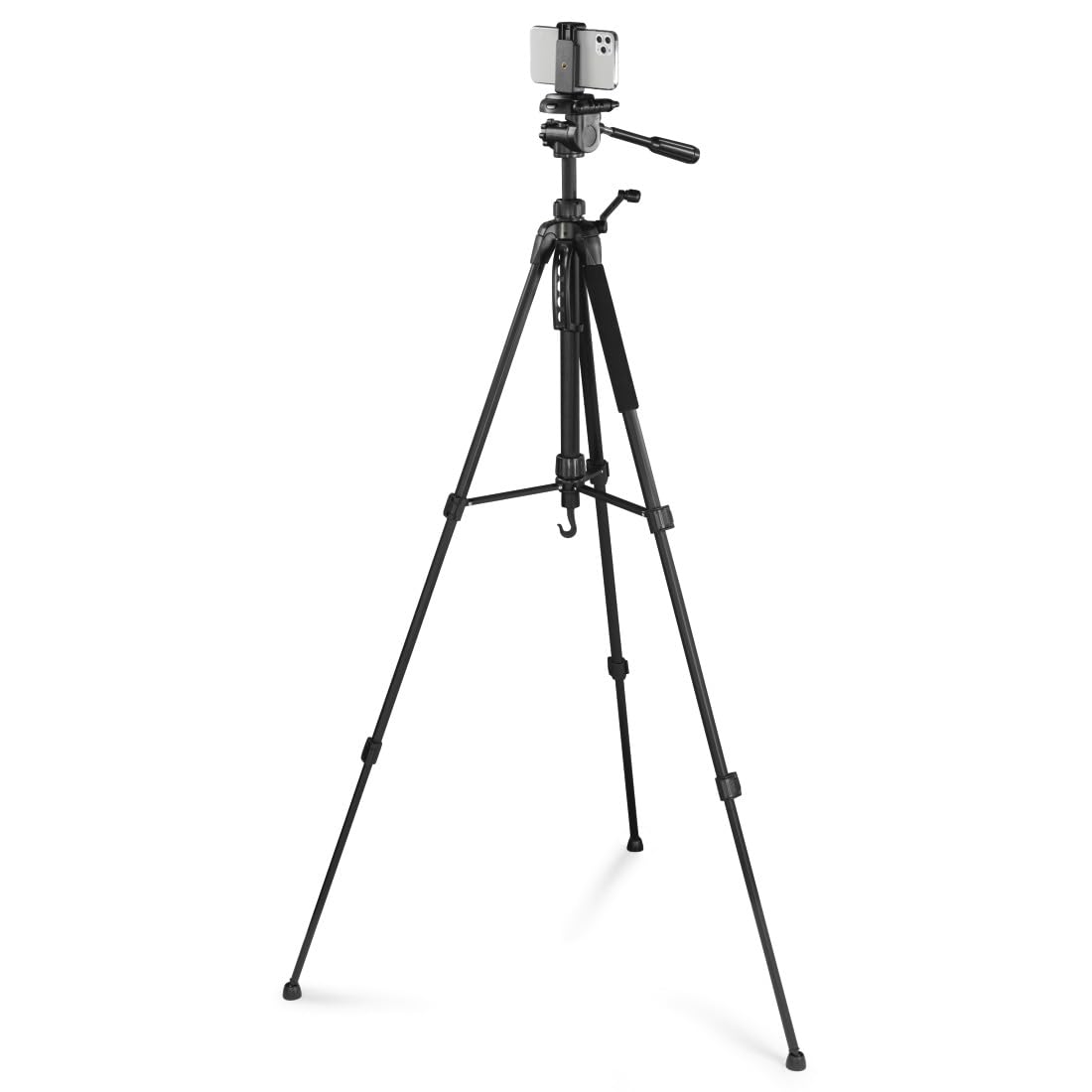 Hama Statyw do kamery Action 153 3D (lekki statyw fotograficzny z uchwytem na telefon komórkowy, tripod o wysokości 60-153 cm, trójnożny statyw z głowicą 3-drożną, statyw do lustrzanki, pasuje do
