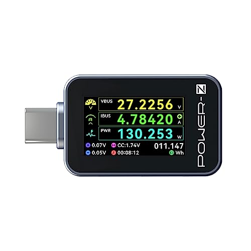 Image of ChargerLAB Power-Z C240 Portable USB-C Tester, Digital Power Meter, Supports up to 240W and PD3.1 QC5.0, for USB-C Phones, Laptops, Chargers and More