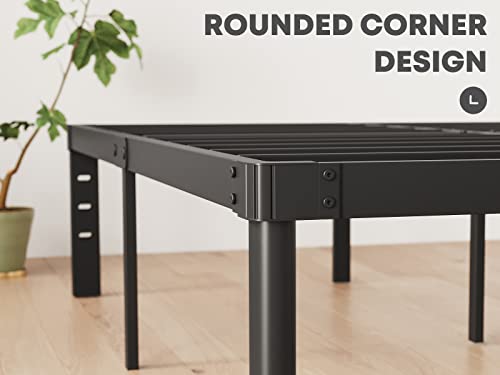 Rldvay King-Size-Bed-Frame, 16 Inch Metal-Bed-Frame-King, Heavy Duty King Platform Bed Frame No Box Spring Needed, Easy Assembly, Noise Free, Black #TOP5