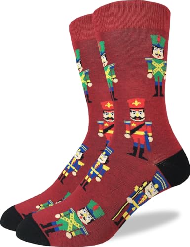 Good Luck Sock Men's Nutcracker Christmas Socks, Adult, Shoe Size 7-12