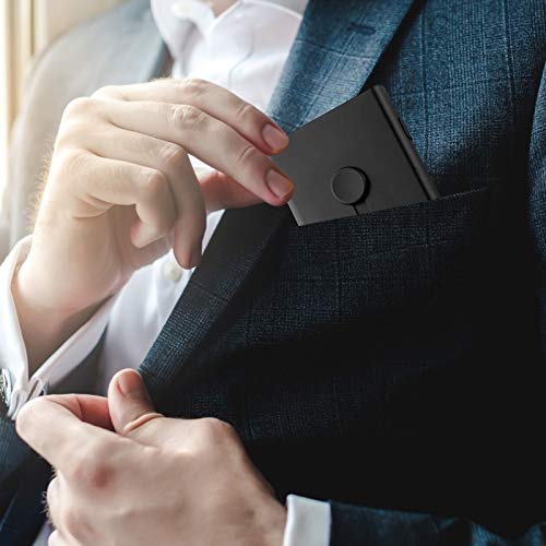 Domary Porta-cartão de visita Capa para cartão de visita com unidade digital Silde Out Porta-cartão