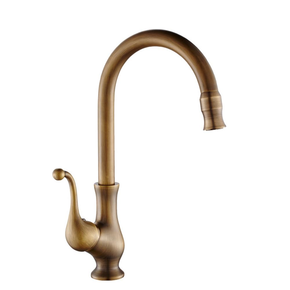 Robinet de lavabo rétro en laiton anti-calcaire pour salle de bain propre