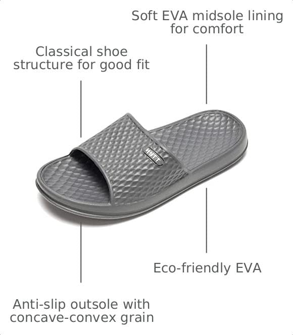 Image of Hasina Women's Shower Sandals Bathroom Slippers Non-Slip Indoor Home House Beach Shoes