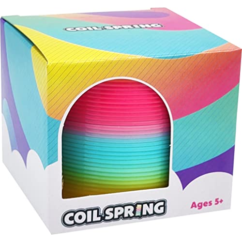 the dreidel company plastic multicolor coil spring goody bag fillers party favor for kids 334 inches 80mm single