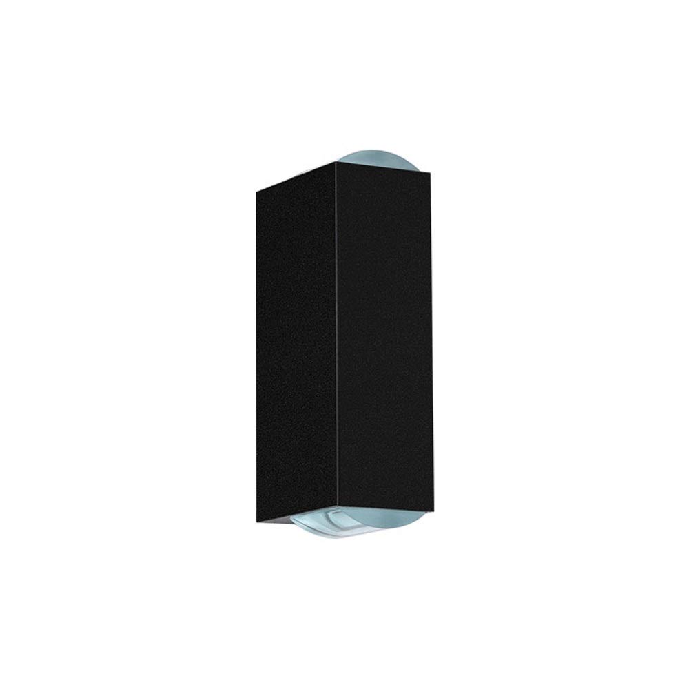 VDOQTLJT Modern Outdoor Wall Sconce 6W LED Up and Down Exterior Light Black Metal Hardwired Lamp Porch Lights for Patio Staircase Balcony Courtyard Garden
