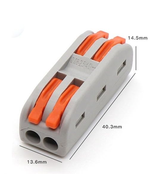 Image of Nyamah Sales Wire Clip Connector, Universal Connection Terminals, Circuit Inline Splices Electric Connectors, Quick Connect & Freely Assemble Electrical Splicing Kit for Compact (2 In 2 Out, 12)