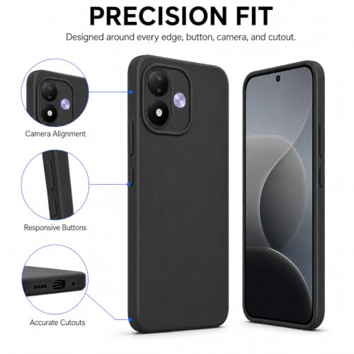 Image of FIRST MART Matte Silicone Back Cover for Redmi Note 17 - Black