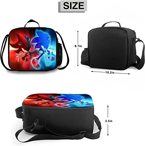 Tznuouie Cartoon Hedgehog Lunch Bag,School Insulated Lunch Box For Boys Girls,Teen Portable Adjustable Lunch Bag For Gift (Cool B) #TOP1