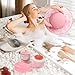 Set Regalo de Cumpleaños para Mujer Taza Cerámica Rosa de 350 ml Bougie Aromática Bombas de Baño y Jabón Artesanal Regalo Original para Amigas Imagen de Set Regalo de Cumpleaños para Mujer Taza Cerámica Rosa de 350 ml Bougie Aromática Bombas de Baño y Jabón Artesanal Regalo Original para Amigas