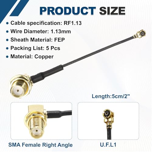 Cable coaxial SMA a UFL soluciona mala señal en routers wifi 2