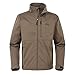 donhobo Veste Softshell extérieure pour Homme doublée en Polaire Polaire imperméable à l'eau Veste d'escalade de randonnée (Marron, S)