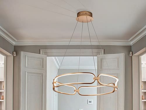 Image of Schuller Colette Modern Stylish Dimmable LED Designer Pendant Light Chrome with Remote Control