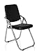 hjh OFFICE 706300 chaise de conférence, chaise visiteur pliable ESTO noir en simili-cuir, mécanisme de pliage économise la place, dossier et assise rembourré, facile d'entretien