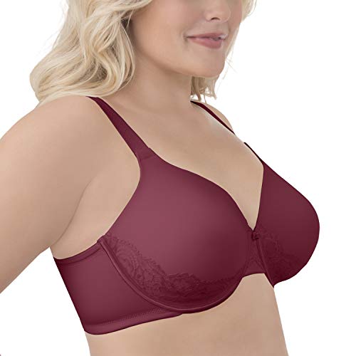 Image of Vanity Fair Women's Full Figure Beauty Back Smoothing Bra with Lace, 4-Way Stretch Fabric, Lightly Lined Cups up to DD
